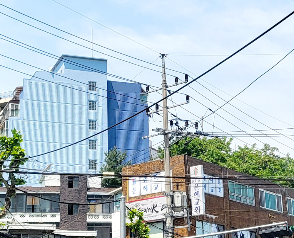 외부도장이 마무리 된 사진